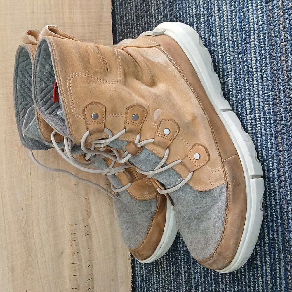 Sorel Explorer II Joan Felt Boots Tawny Buff Moonstone Women’s 11 - Picture 3 of 8